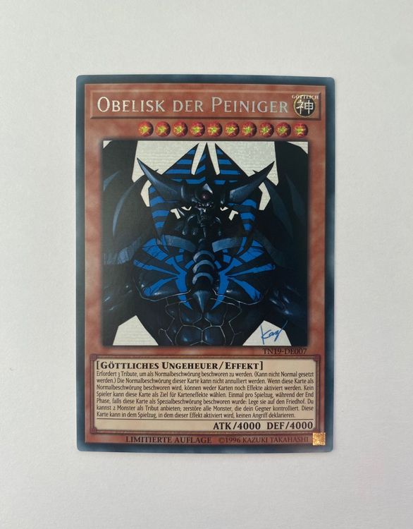 YuGiOh EGO1-DE001 Obelisk der Peiniger Ultra Rare DE 1. Auflage