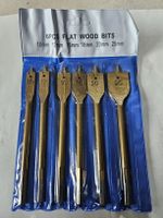 6er Set Flachholzbohrer 10-25mm Neu