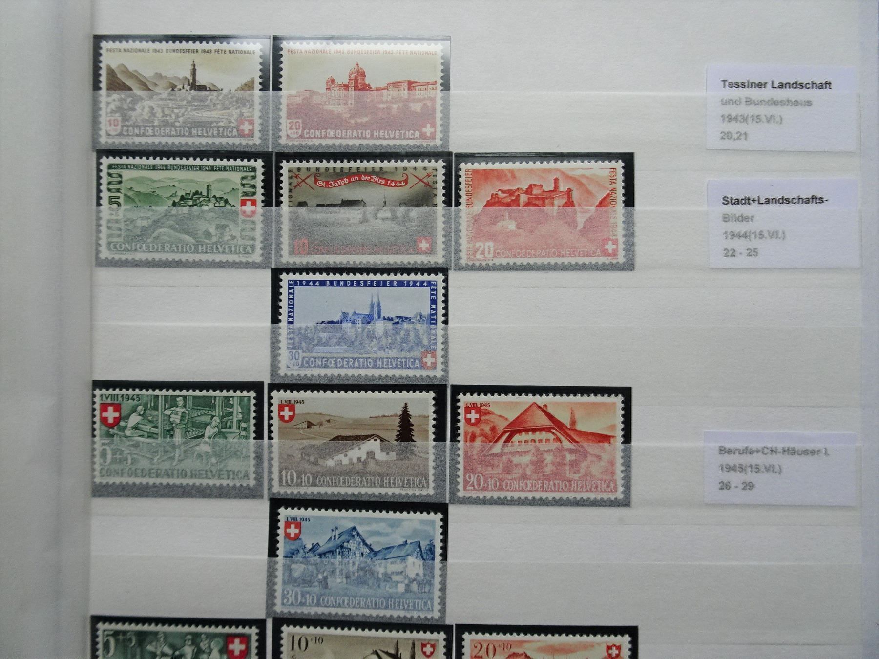 Alle Briefmarken: PP 1943**-1947** – Neu (gemäss Beschreibung) aus Aadorf von Chnorli-Furz 1