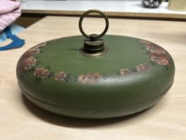 Antike Bettflasche / Wärmflasche – handbemaltes Sammlerstück