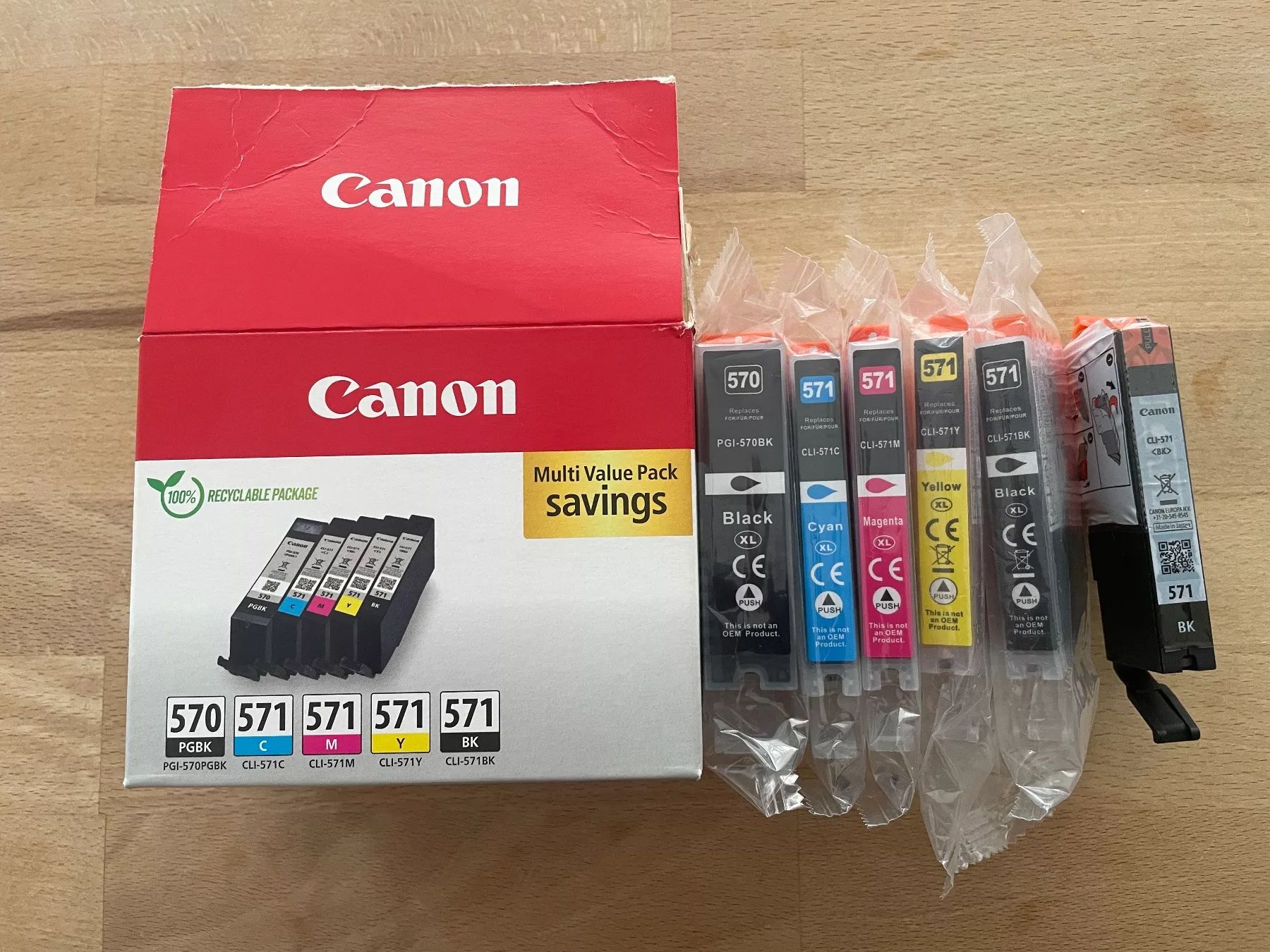 Pixma Cartucce per stampanti & toner: Canon PGI-570 + CLI-571 Druckerpatronen – Nuovo e nell'imballaggio originale da Neuenhof venduto da Sonnyd 1