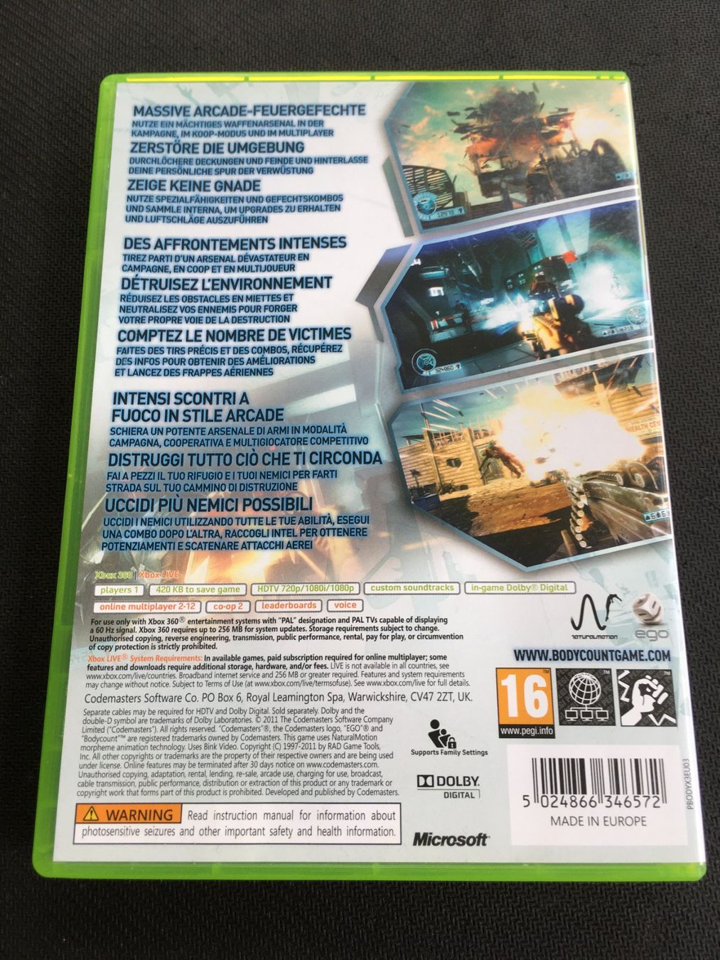 Microsoft Jeux: Bodycount - Xbox 360 – D'occasion à St.Gallen par sjosjo 1