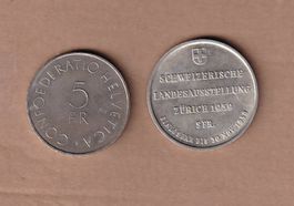 monnaie commémoratives 5 francs argent - Landi et 1963