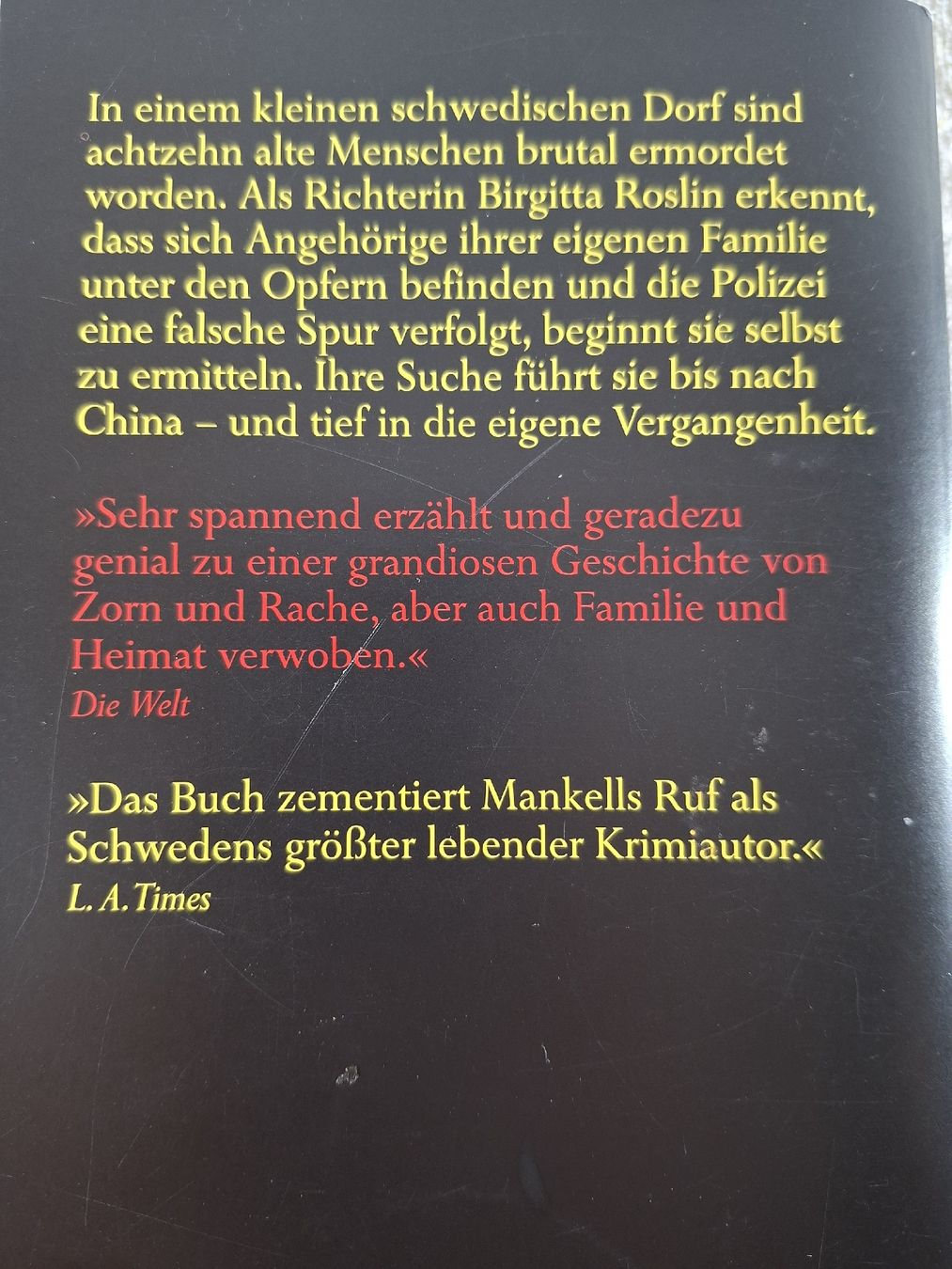 Libri: Henning Mankell, Der Chinese – Usato da Grindelwald venduto da carro5 1