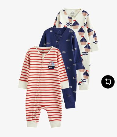 NEXT 🌊 Set de 3 Pyjamas 🩵 56/62