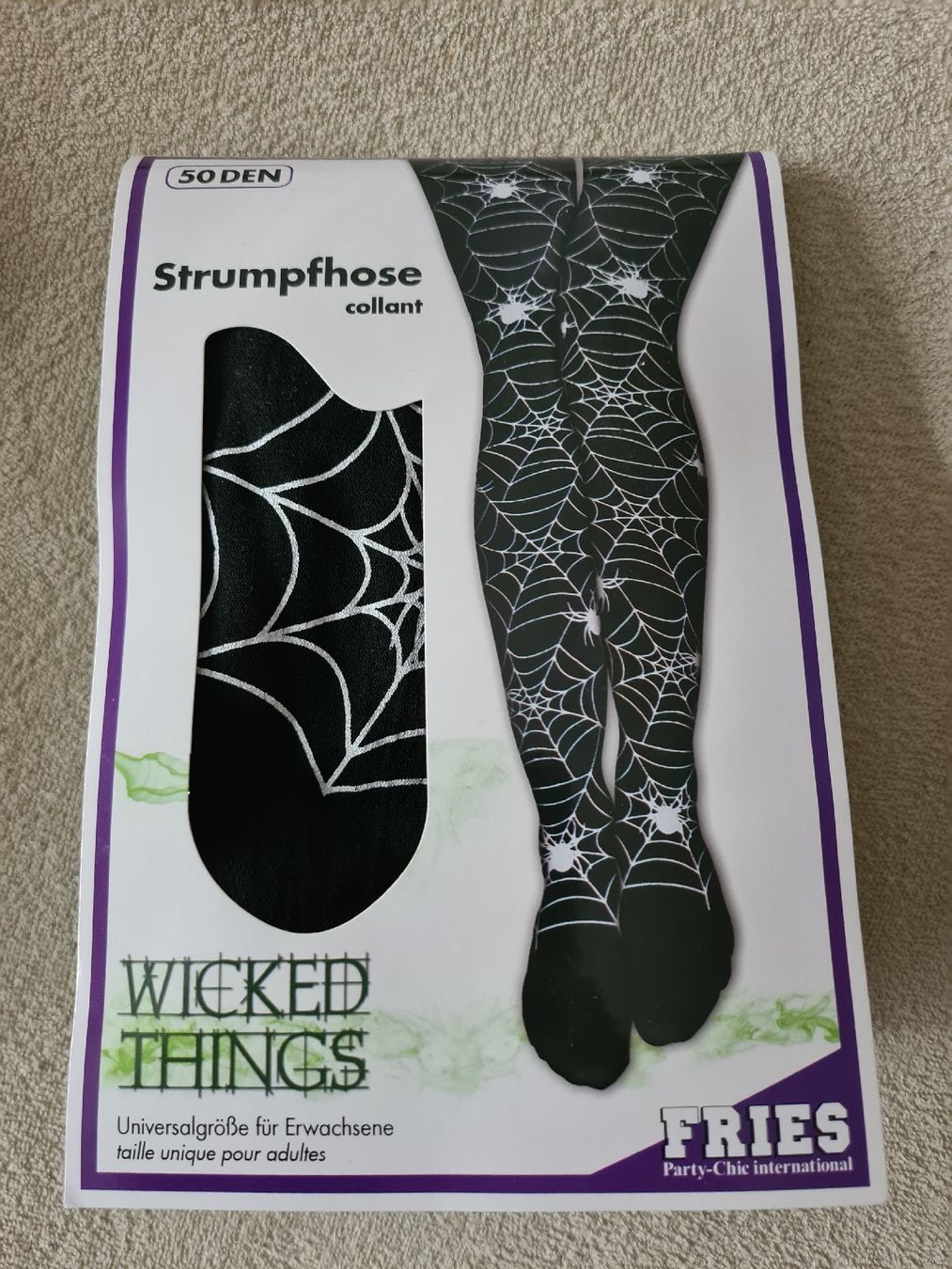 Strümpfe & Strumpfhosen: Schwarze Halloween-Strumpfhose mit Netz – Gebraucht aus Trimbach von Meily2