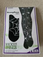 Schwarze Halloween-Strumpfhose mit Netz