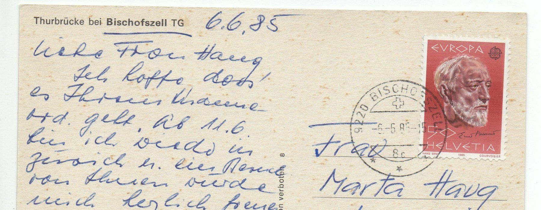 Cartes postales: BISCHOFSZELL Thurbrücke – D'occasion à Jona par philajona 1