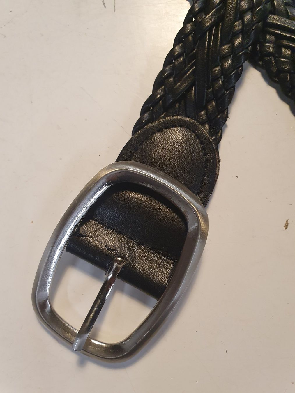 Cinture: Leedergürtel schwarz geflochten 114 cm – Usato da Zürich venduto da loosebone 1
