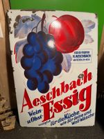 aeschbach essig im weltformat 90/127 cm, emailschild, selten