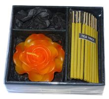 Rosenkerze Deko und 10 Räucherstäbli Tea Tree
