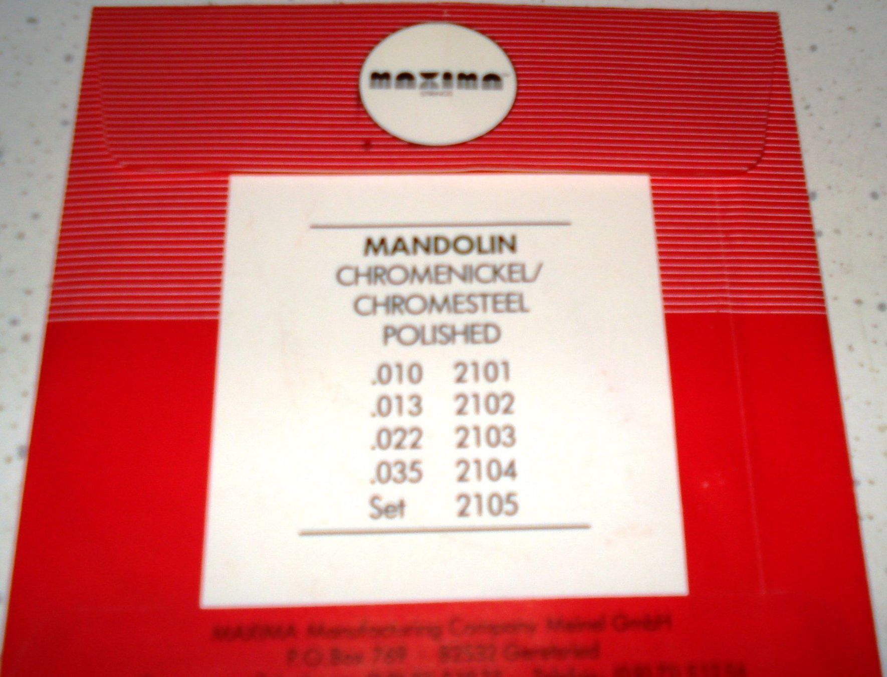 Strumenti musicali: Mandolino Corde MAXIMA/OPTIMA (set) – Usato da Locarno venduto da Antonio41 1