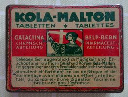 Seltene alte Blechdose von Calactina "Kola-Malton"