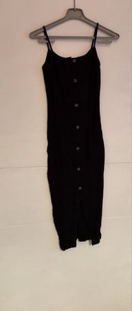 Schwarzes Sommerkleid mit Knöpfen, Grösse S, wie neu