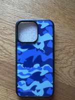 Coque iPhone 15 Pro - Camouflage bleu, État Neuf!