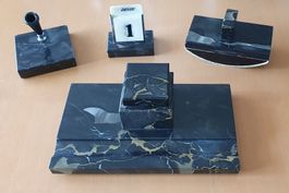 VINTAGE Marmor SCHREIBTISCH-SET