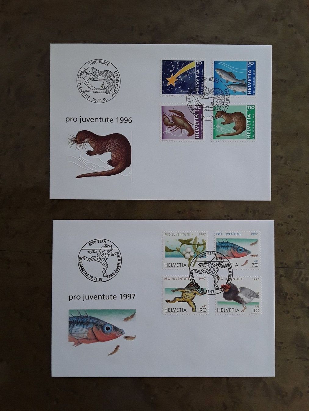 Tutti i francobolli: Pro Juventute FDC Brief 1996 / 1997 – Usato da Bazenheid venduto da derdelorean01