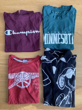 Lot 4 t-shirt mi-saison 14 ans / 164 cm