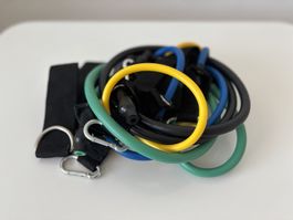Resistance Band Set Reissfeste Gummibänder Handschlaufen