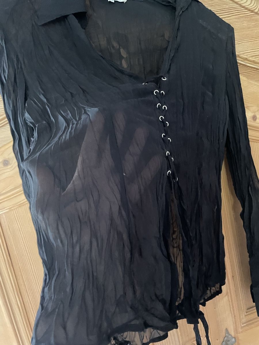 Camicette: Transparente Bluse schwarz in Grösse 38 – Nuovo (secondo la descrizione) da Bubendorf venduto da KaubkueRe 3