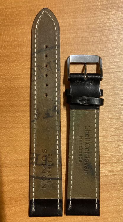 Graf Shell Cordovan Uhrenarmband Modell Appaloosa Cognac 20 Mm, Handarbeit