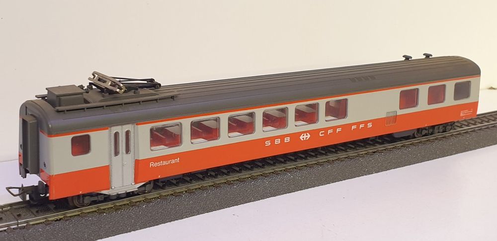 Rare liliput ho n° 277 52 wagon suisse voiture restaurant brasserie bf gastezug, train - Collection