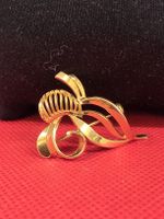 Brosche Goldfarben abstraktes Design guter Zustand