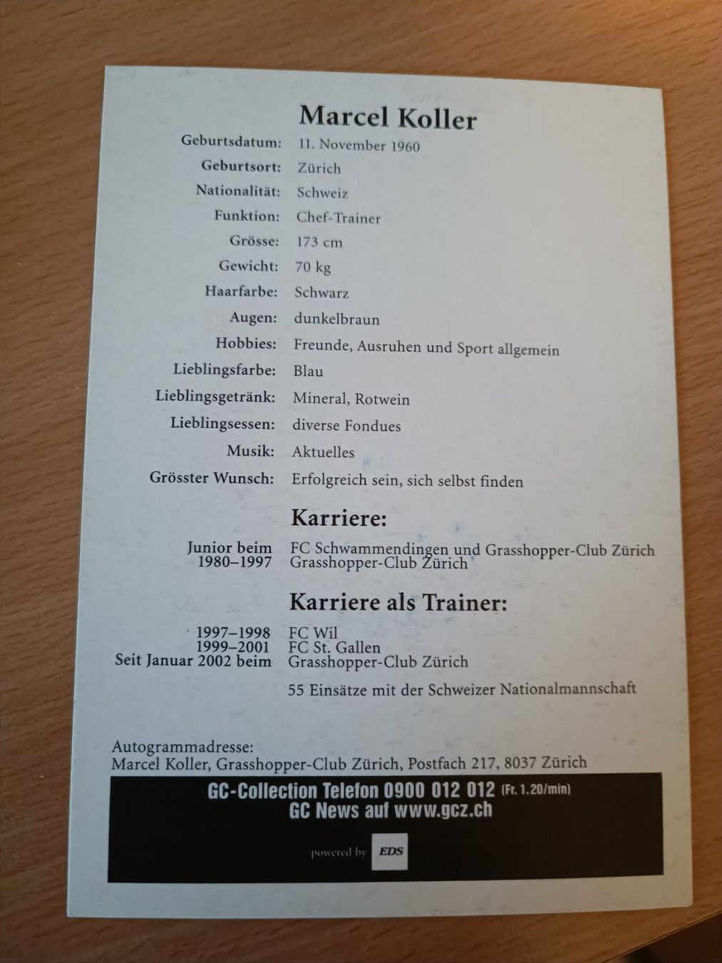 Autografi: Marcel Koller - GC - original Autogramm – Usato da Menziken venduto da Artographs 1