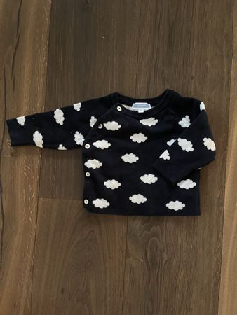 Jacadi Pullover dunkelblau Wolken Grösse 6M 67cm