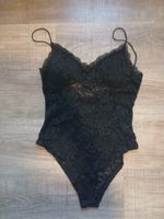 Damen Body schwarz mit Spitze S/M