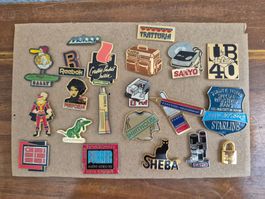 Pin Sammlung Firmen Marken Logos Pins Retro Badge Sammler