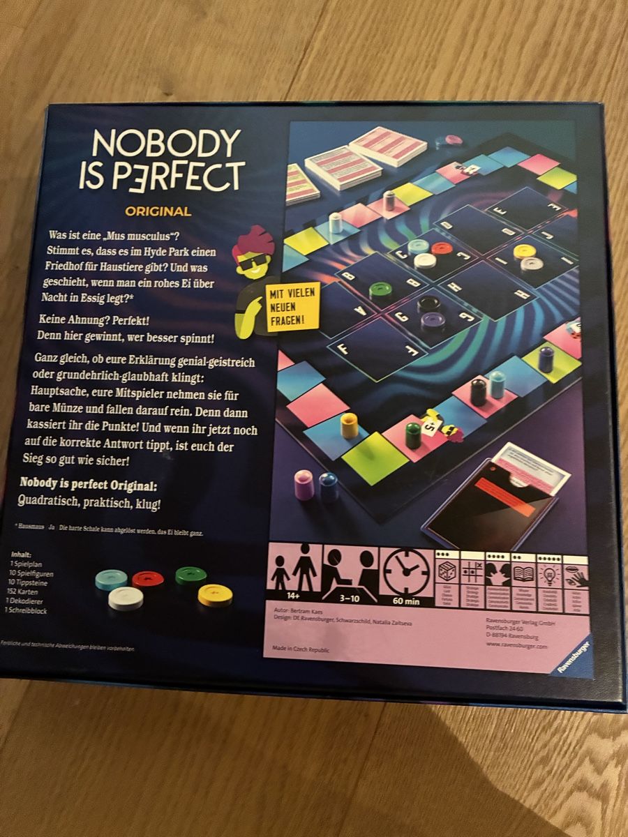Giochi: Nobody is Perfect Spiel – Nuovo e nell'imballaggio originale da Paspels venduto da giu_vt7p 1