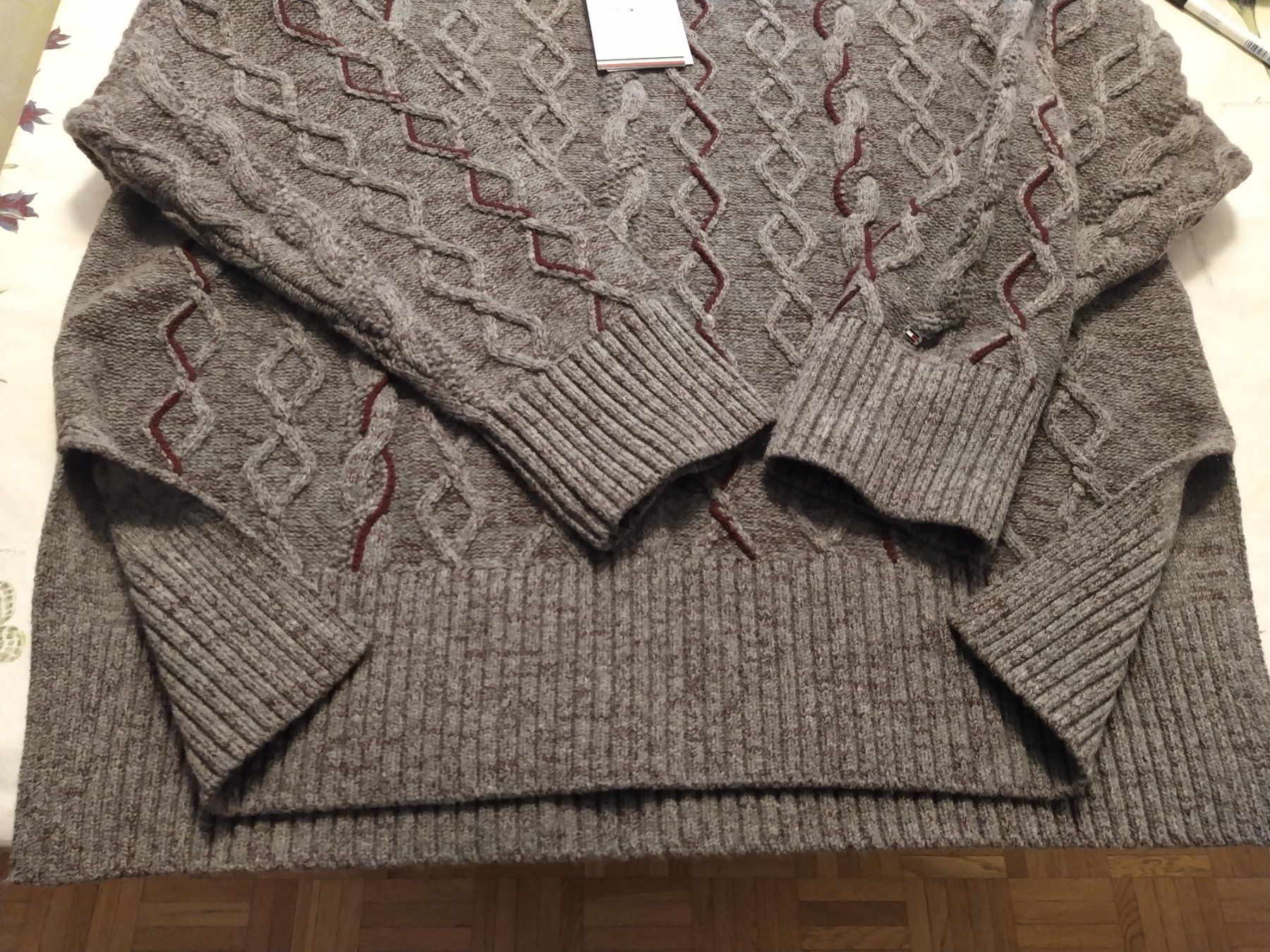 Tommy Hilfiger Pullover & Sweatshirts: HILFIGER pullover grigio a trecce NUOVO – Neu und originalverpackt aus Figino von Palotta 6