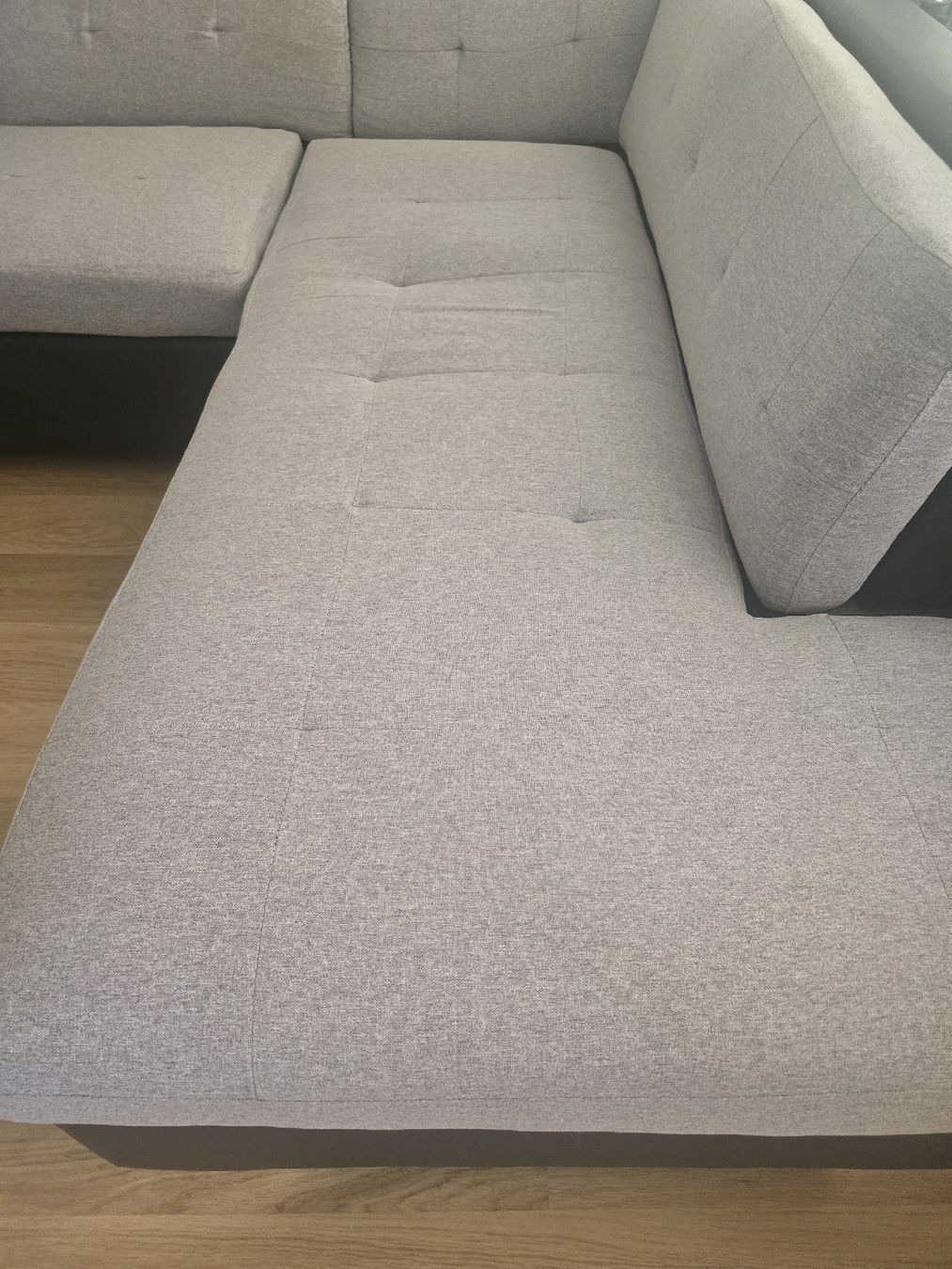 Divani: Ecksofa Grau-Schwarz, Stoff/Lederoptik, gebraucht – Usato da Windisch venduto da Pedja86 3