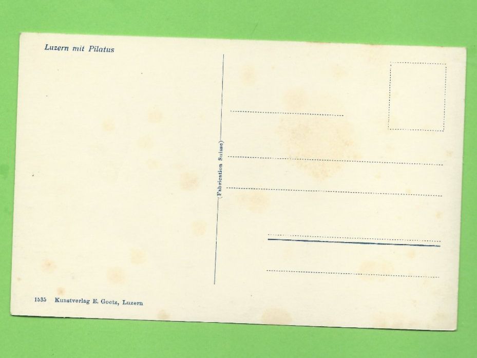 Cartoline postali: Luzern  mit Pilatus – Usato da Zürich venduto da t24_de 1