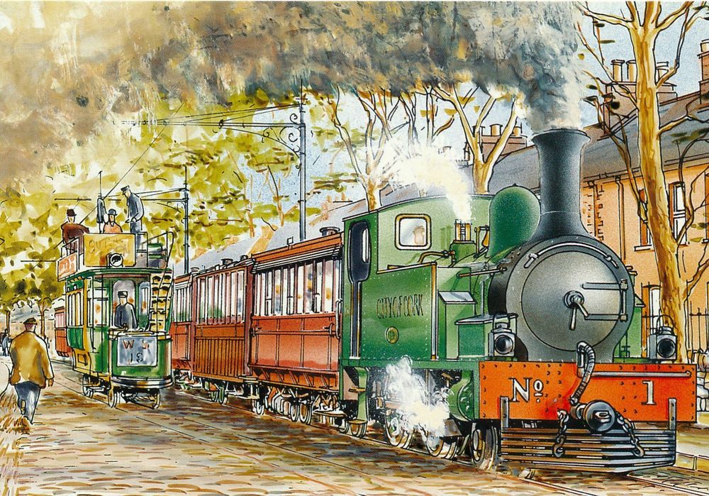 IRELAND - locomotive à vapeur - Cork & Muskerry Railway 38p (Neu ...
