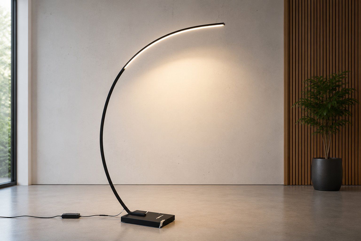 Lampade: Designer LED Stehlampe/Bogenlampe Lyndby-Kendra ab 1.- – Nuovo (secondo la descrizione) da Lichtensteig venduto da Buy24International