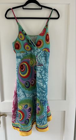 Vestito Desigual fantasia cerchi farfalle taglia S buono sta