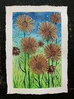Nacht Gold - Cordula Steffen - Outsider Art Brut - Karte
