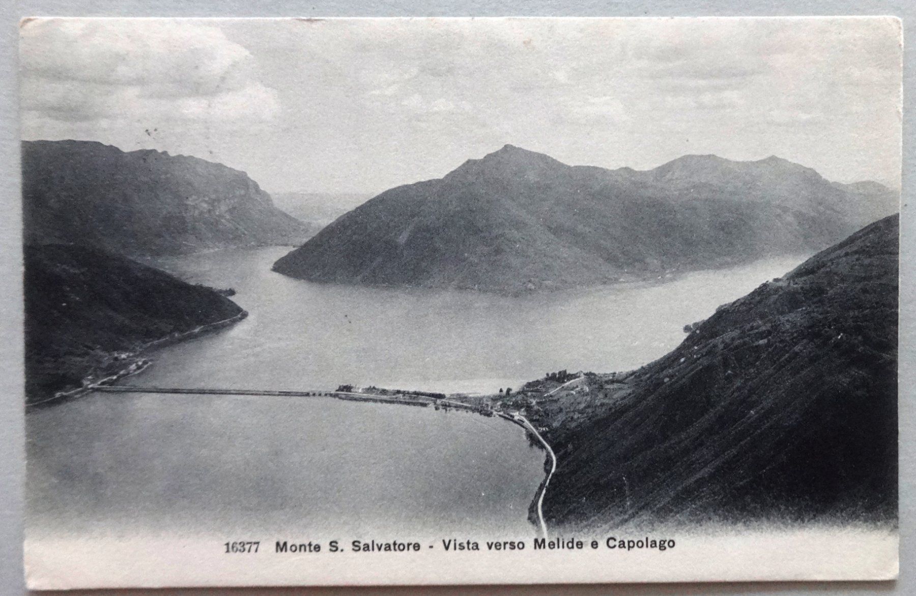 Ansichtskarten: Monte S. Salvatore - Vista verso Melide e Capolago – Gebraucht aus Fétigny von Billy2miny