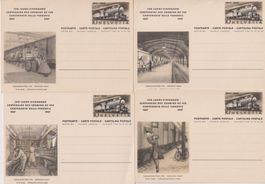 4 Postkarten 100 Jahre Eisenbahn*+++++