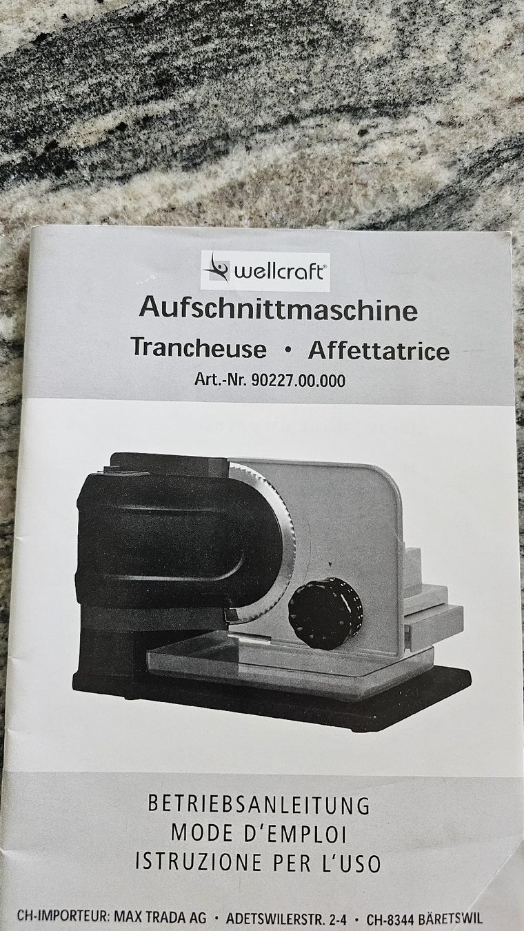 Wellcraft Küchengeräte: Aufschnittmaschine von wellcraft – Neu (gemäss Beschreibung) aus Küttigen von rot_9scg 3