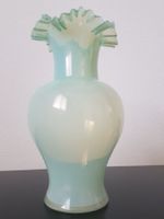 Blumenvase Jugendstil  Aquamarin/ Opalisierend Grün Türkis