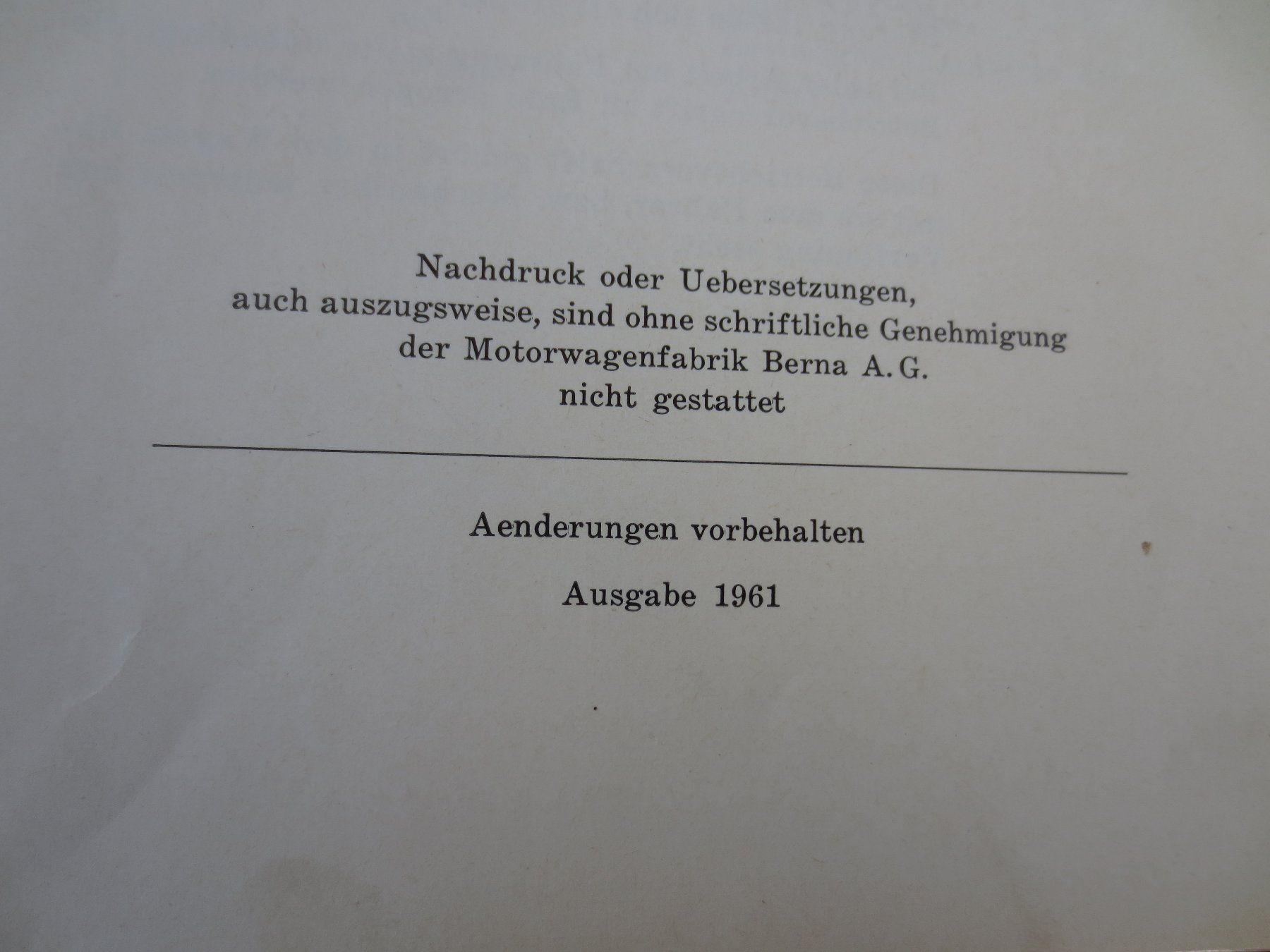 Saurer Documenti: Betriebsvorschrift Berna 5V – Usato da Gunzgen venduto da Frix01 1