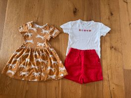 Sommer Set, Grösse 110/116, Kleid, Shirt, Shorts Top!
