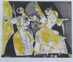 Bild: Max Hegetschweiler (1902-1995) Farblitho gelb-schwarz