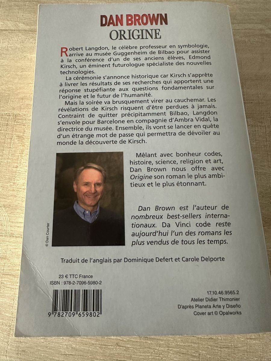 Libri: Dan Brown - Origine - Roman Policier – Usato da Bulle venduto da Cliffu 1