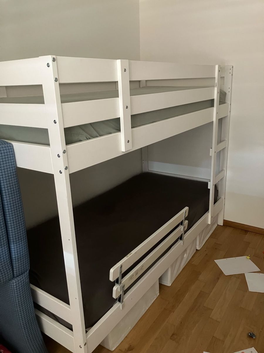 Ikea Lits: Lit superposé blanc IKEA 90x200cm bon état – D'occasion à Dornach par hmk_bl6q 2