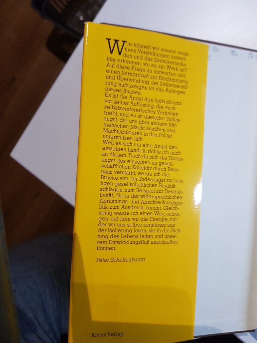 Bücher: Peter Schellenbaum Abschied von der Selbstzerstörung 1987 – Gebraucht aus Walterswil BE von Lonitti 6
