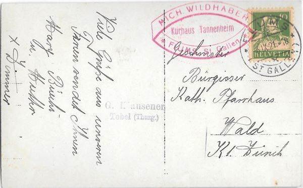 Cartoline postali: Flums Flumserberg Kurhaus Tannenheim – Usato da Olten venduto da clotaldi 1